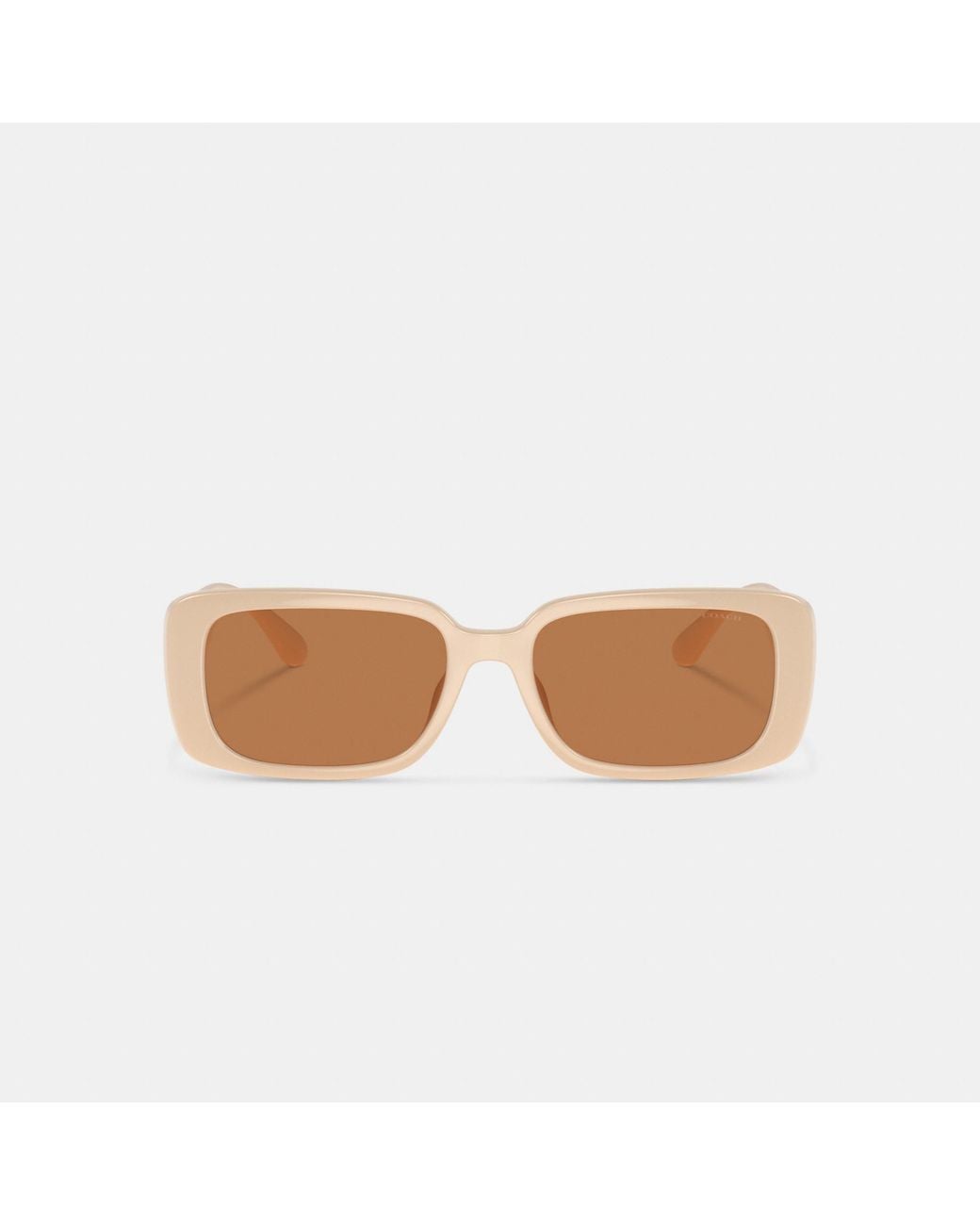 COACH Brown Narrow Rectangle Sunglasses