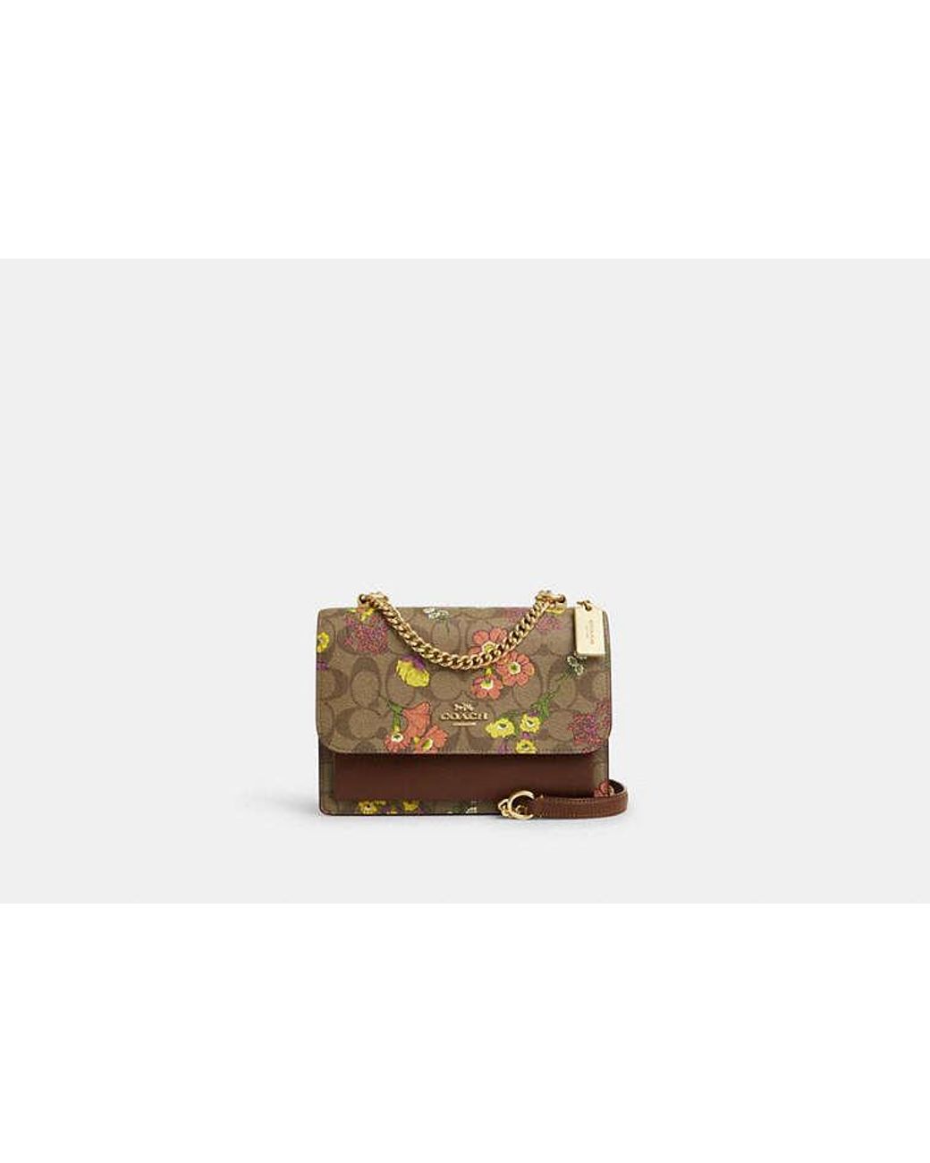 COACH Klare Crossbody Bag In Signature Canvas With Floral Print in Black Lyst