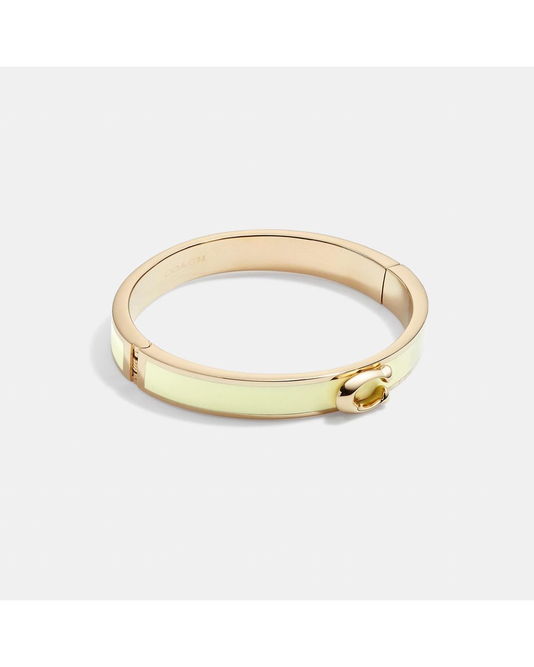 Coach Outlet Signature Push Hinged Bangle in Green | Lyst