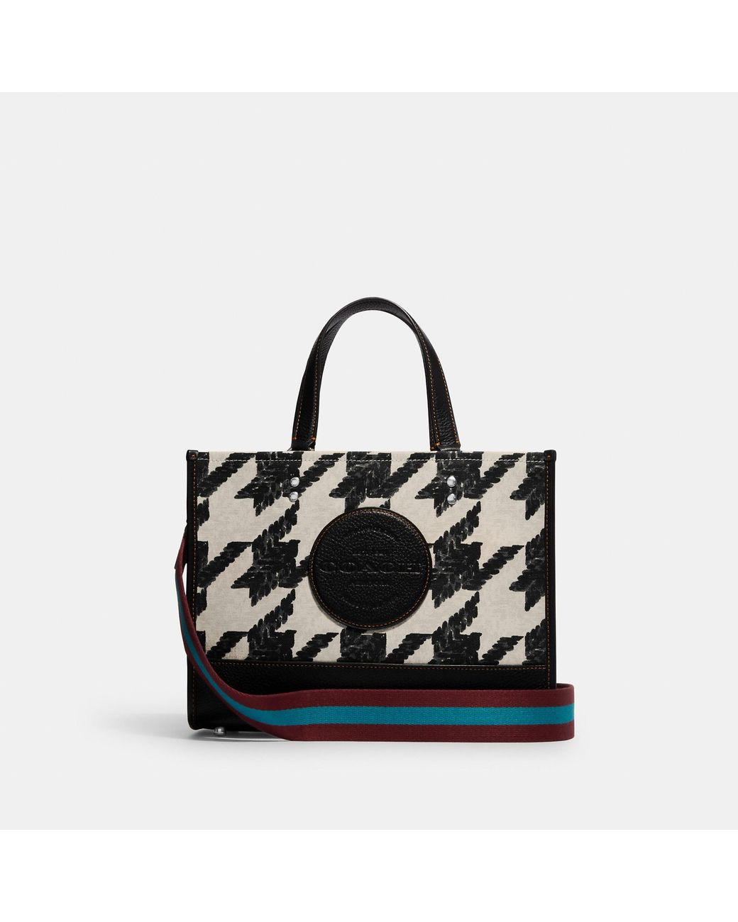 Coach City Tote with Houndstooth Print