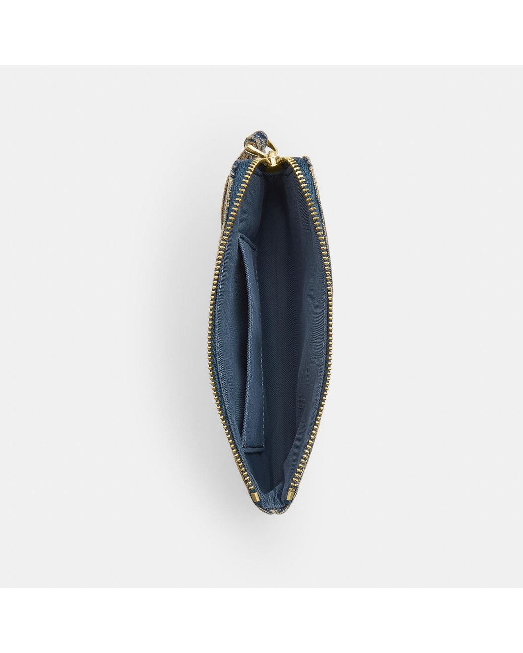 COACH Gray Corner Zip Wristlet