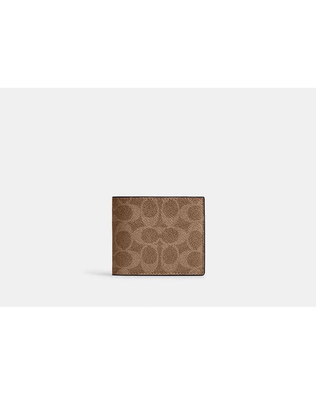COACH White Id Billfold Wallet In Signature Canvas for men