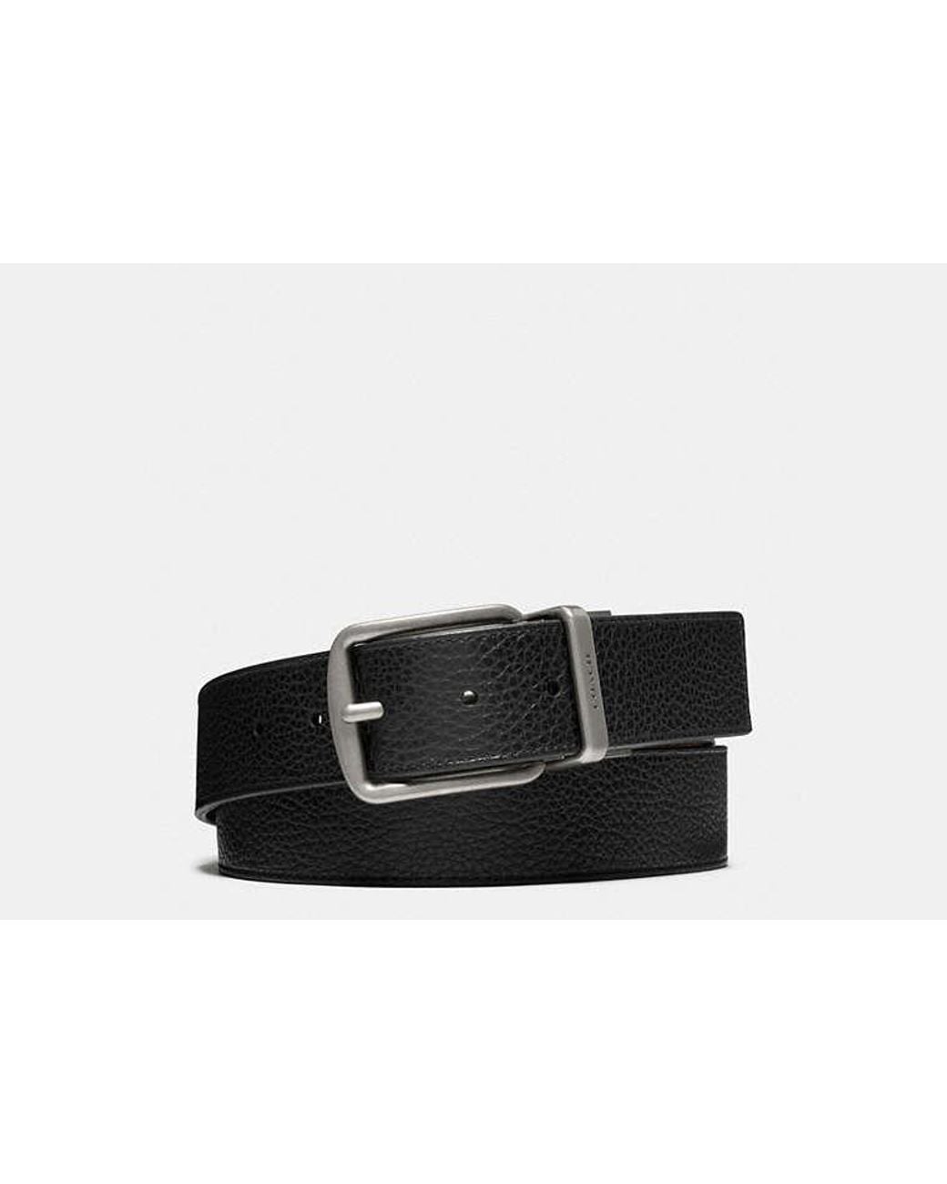 COACH Black Harness Buckle Cut To Size Reversible Belt, 30 Mm for men