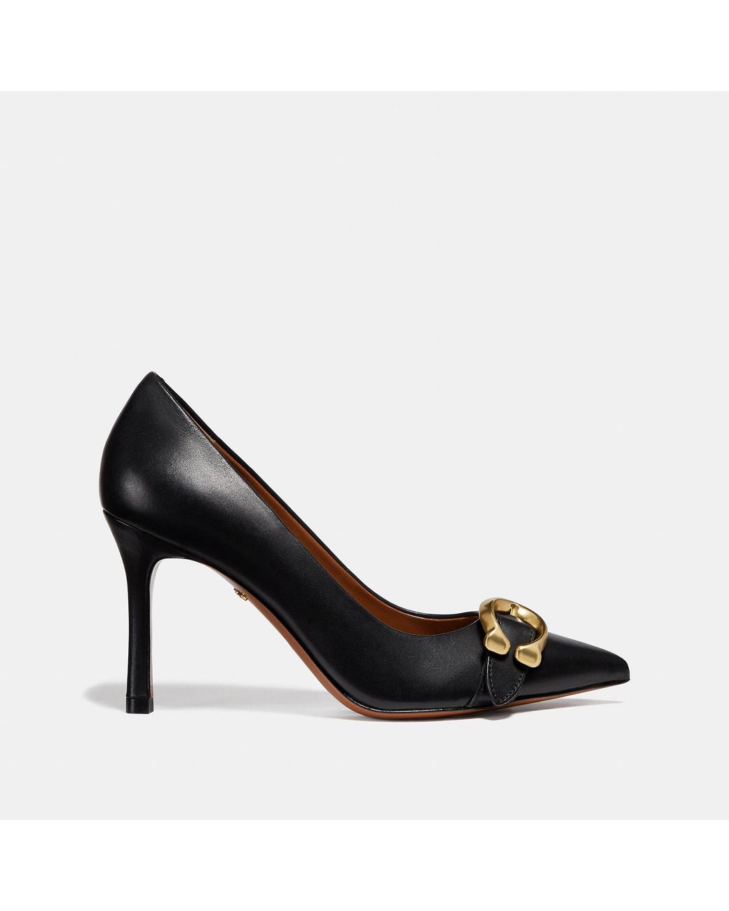 coach buckle heels