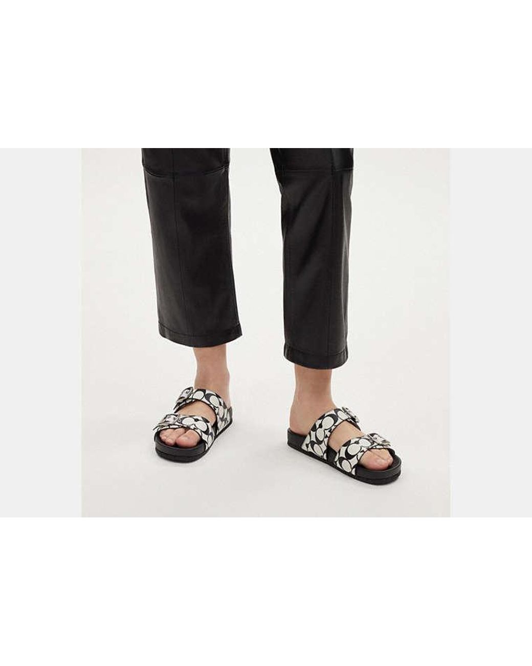 COACH Allanah Sandal In Signature Canvas Lyst