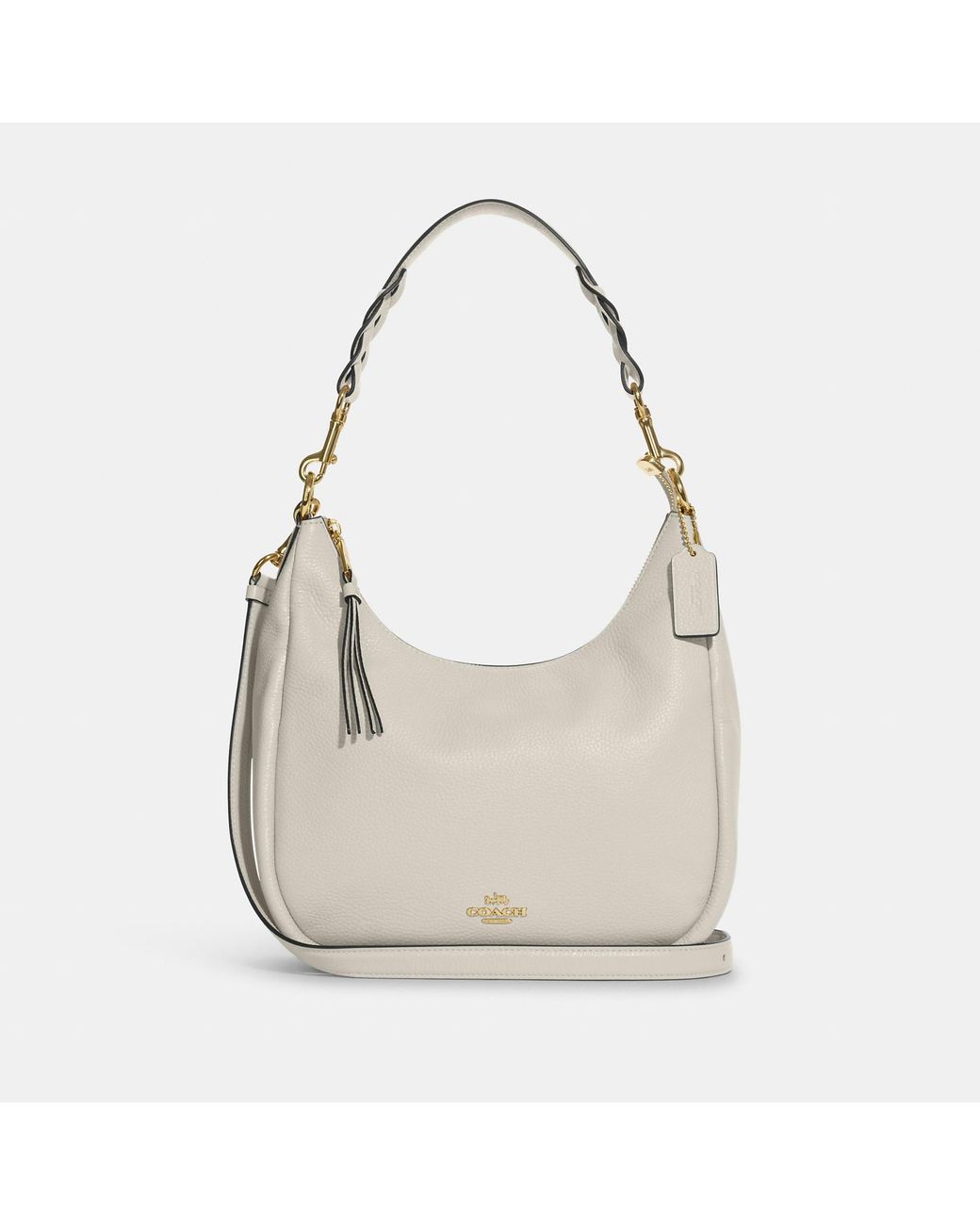 Coach Outlet Leather Jules Hobo in Gold/Chalk (Metallic) | Lyst