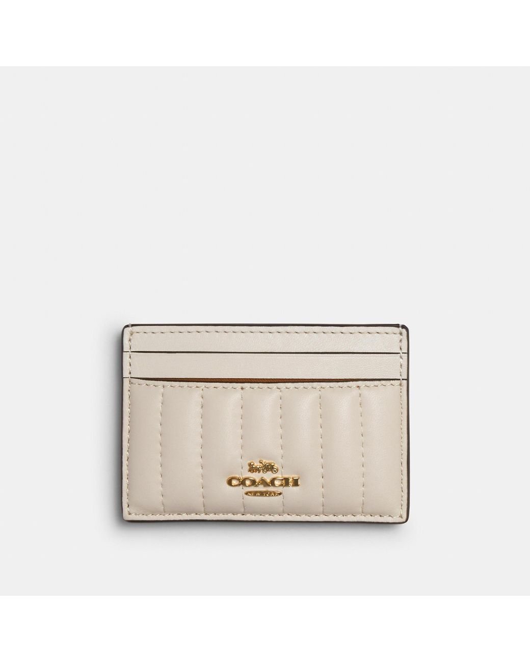 COACH Card Case With Linear Quilting Lyst
