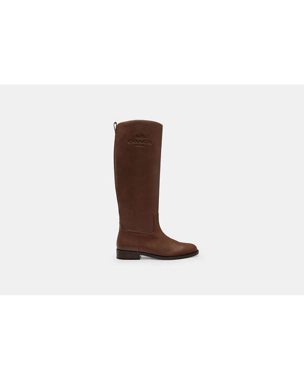 COACH Marlin Extended Calf Boot in Black Lyst