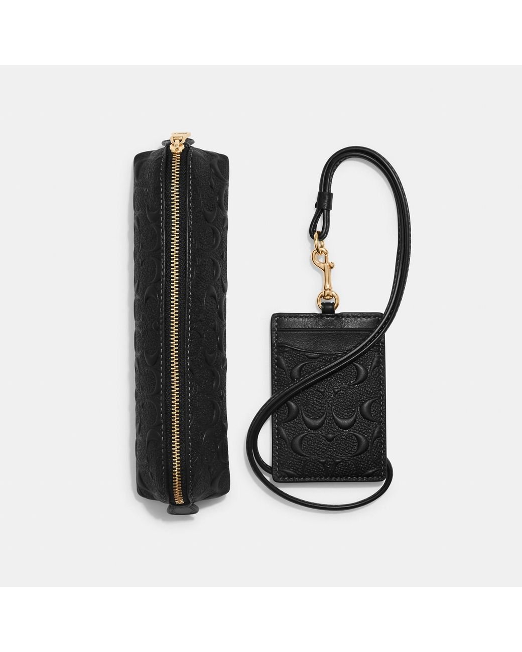 Coach lanyard wallet sale