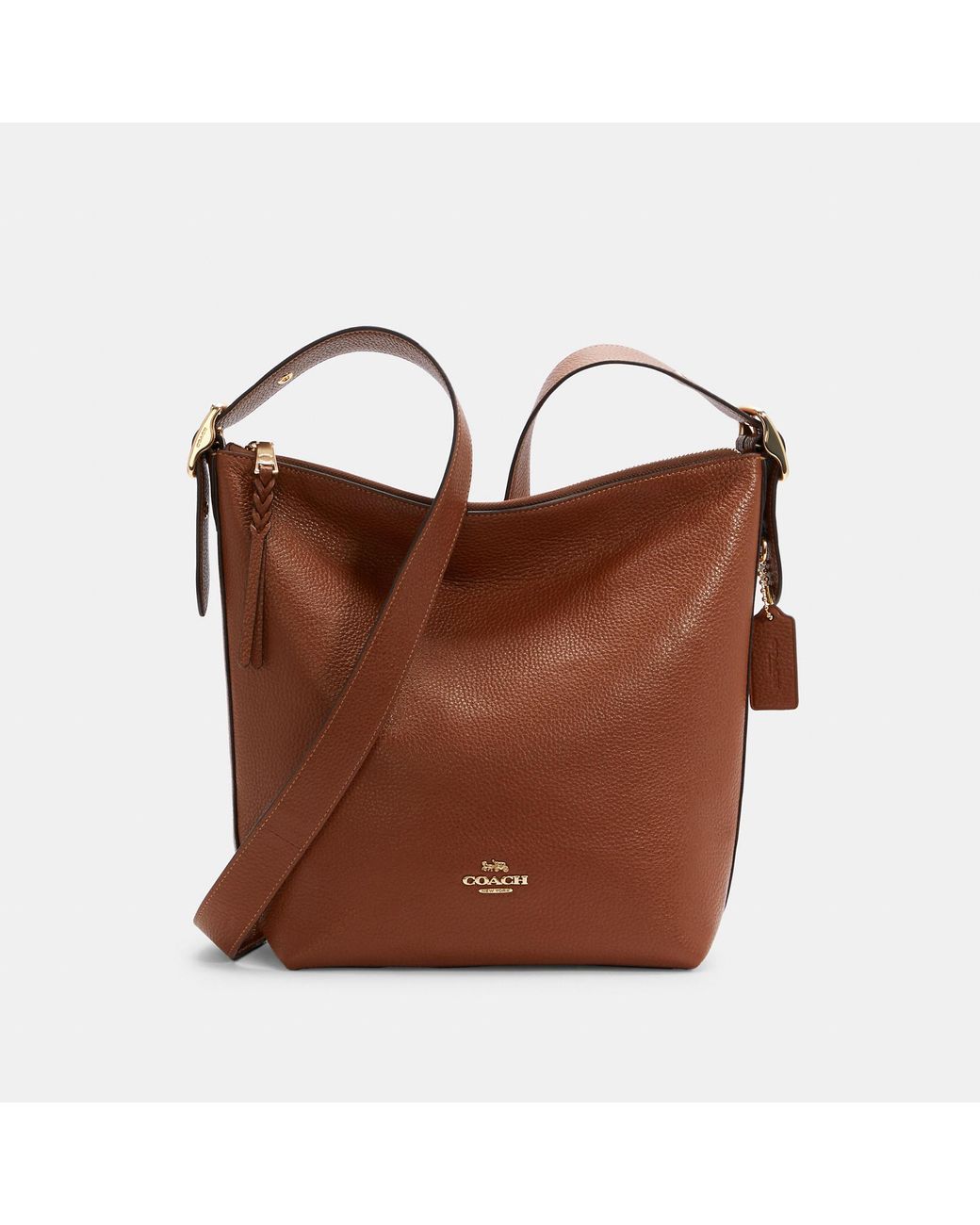 COACH Leather Val Duffle in Brown Lyst