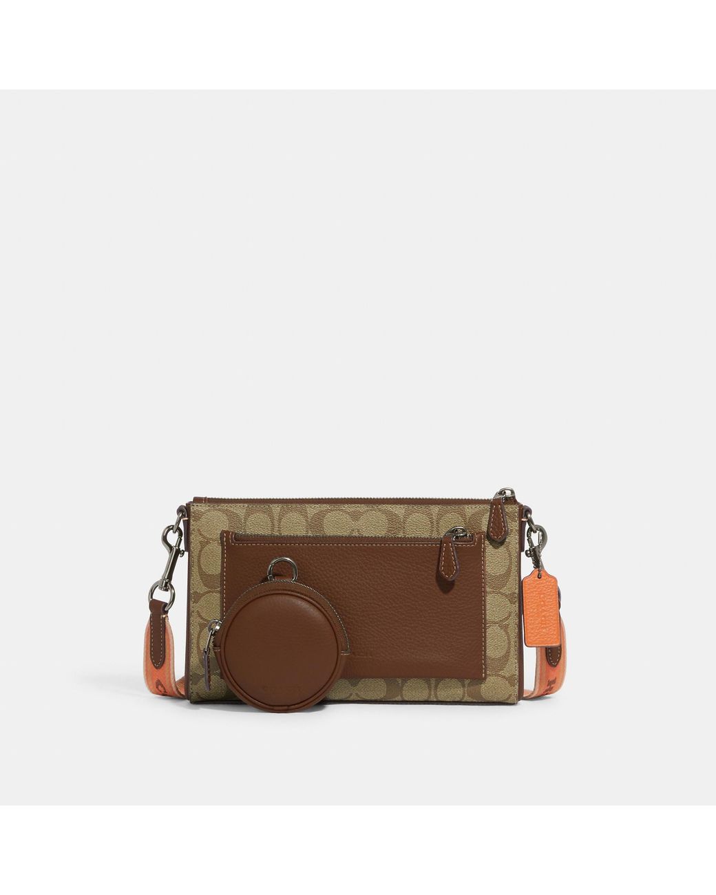 Coach Outlet Holden Crossbody In Colorblock Signature Canvas in Brown