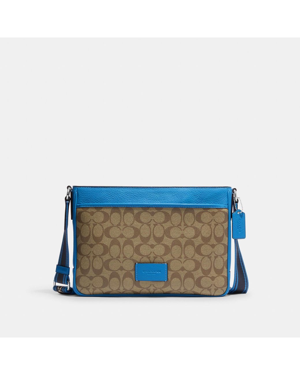 Coach Outlet District Crossbody In Colorblock Signature Canvas in Blue for Men Lyst