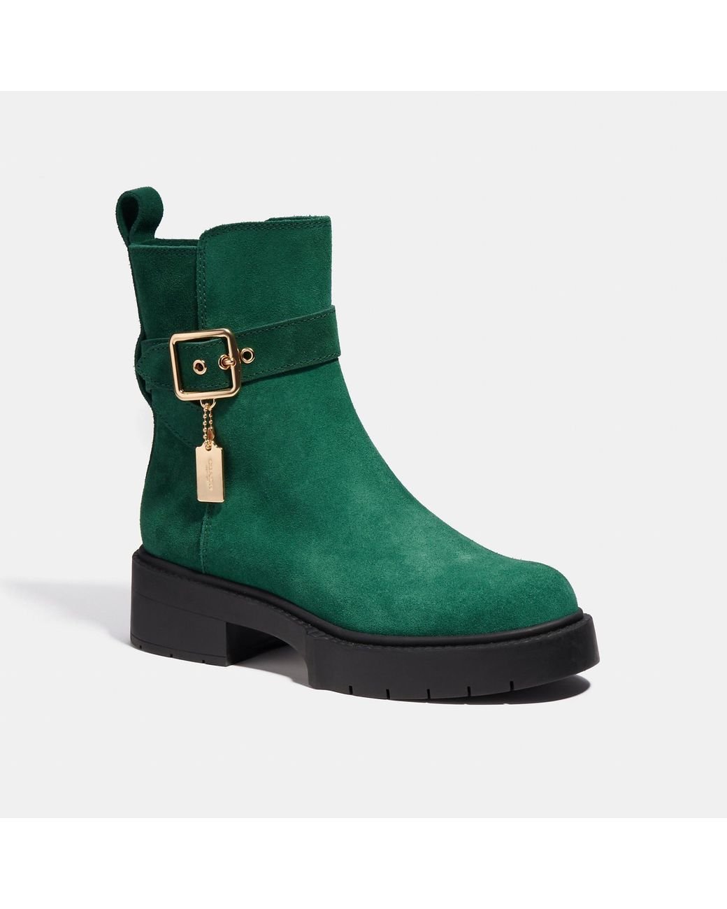 Green suede hot sale bootie