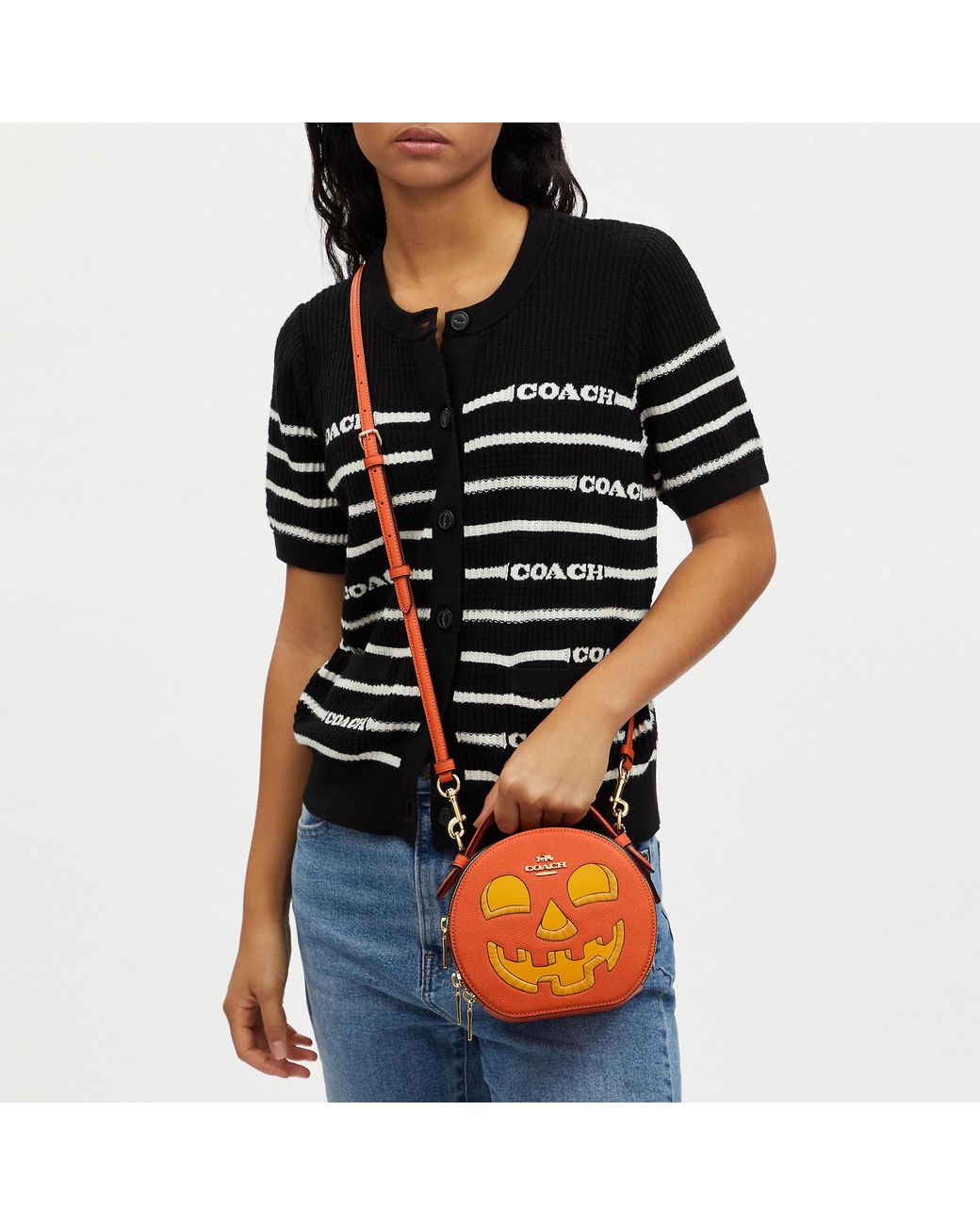 COACH◇Canteen クロスボディ HALLOWEEN 在庫確認ください NWT Coach Canteen Crossbody Bag With Halloween Pumpkin/ghost