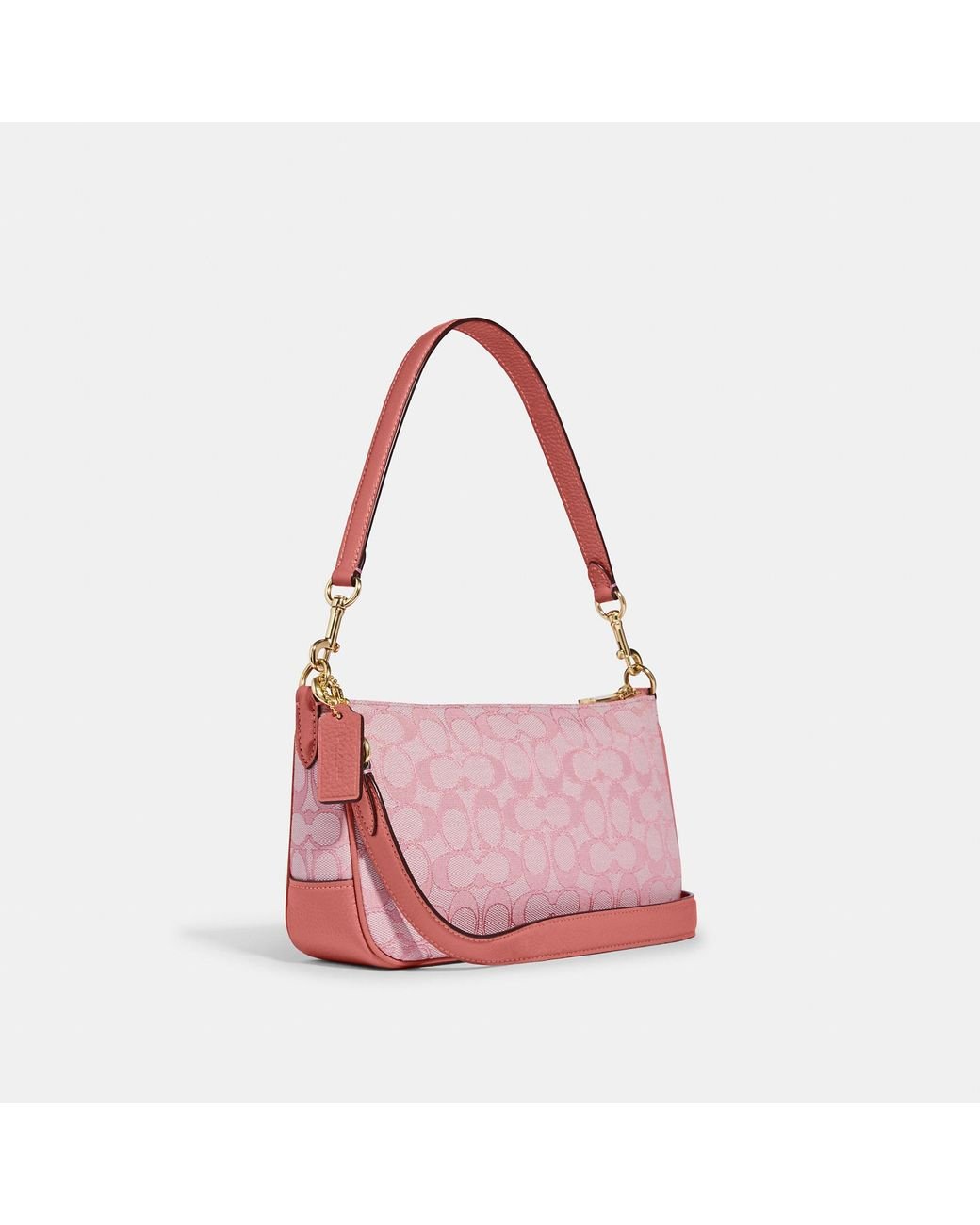 Coach Outlet Lonnie Baguette In Signature Jacquard in Pink Lyst