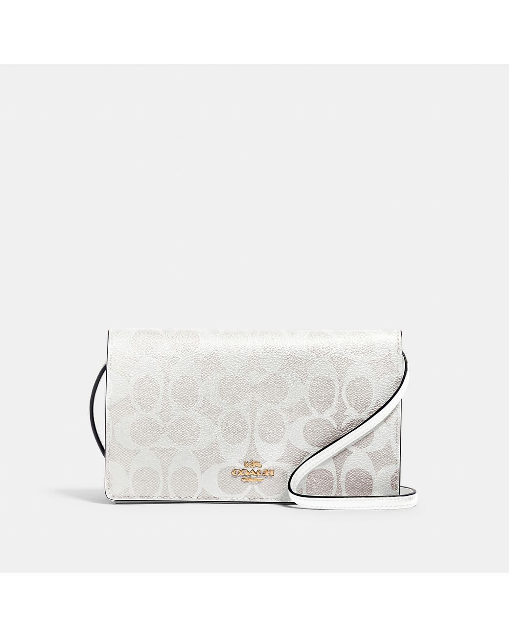 Coach Outlet Anna Foldover Crossbody Clutch In Signature Canvas in
