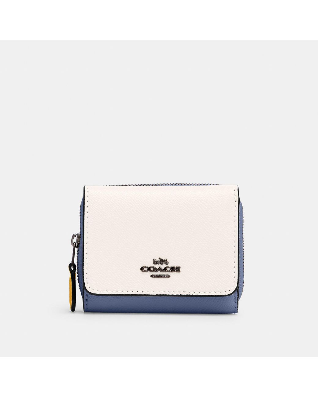 COACH Small Trifold Wallet in Metallic