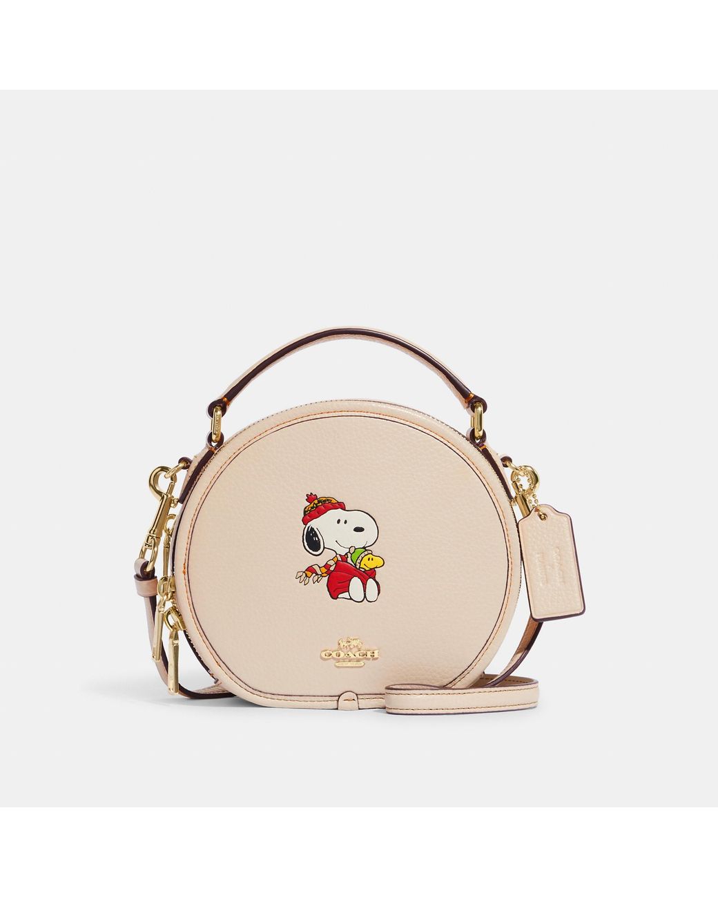 Coach Outlet Coach X Peanuts Canteen Crossbody With Snoopy Cuddle Motif in Pink Lyst