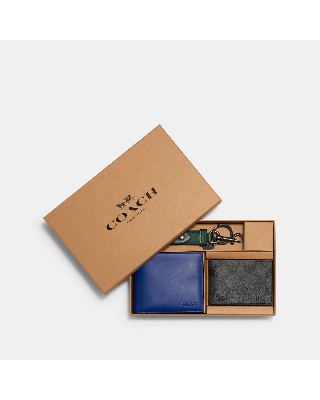 COACH Boxed 3in1 Wallet Gift Set In Colorblock Signature Canvas in