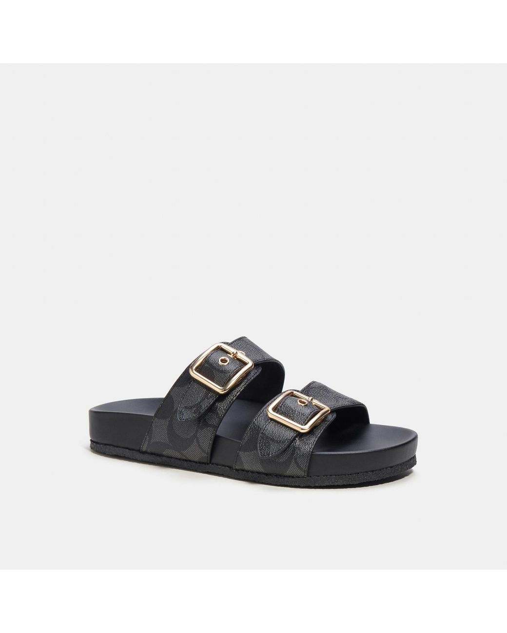 Coach Outlet Allanah Sandal In Signature Canvas in Black