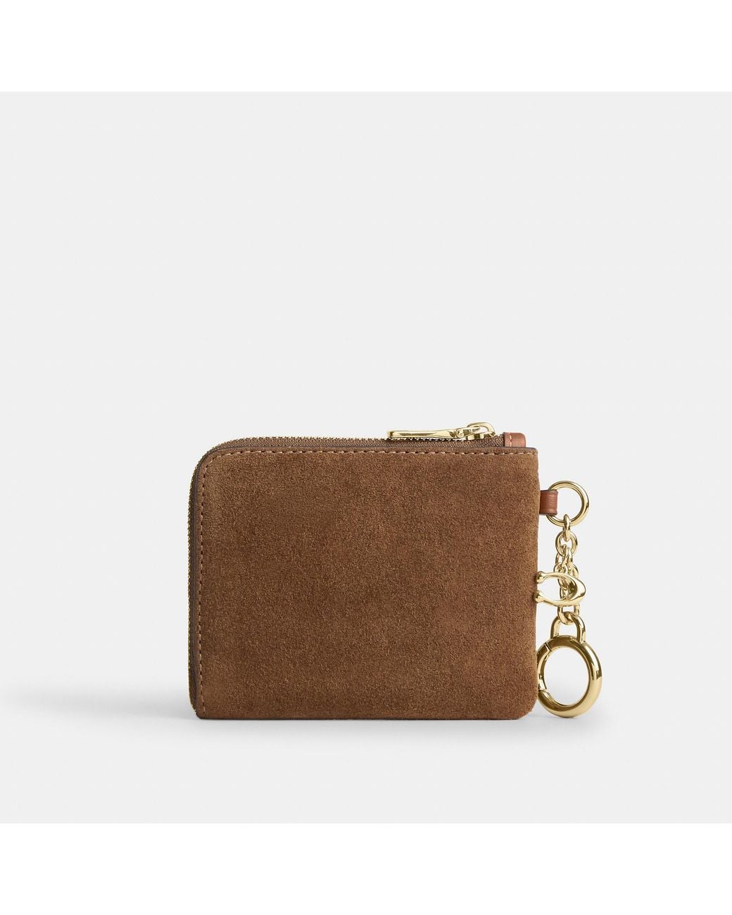 COACH Brown Small Corner Zip Wallet
