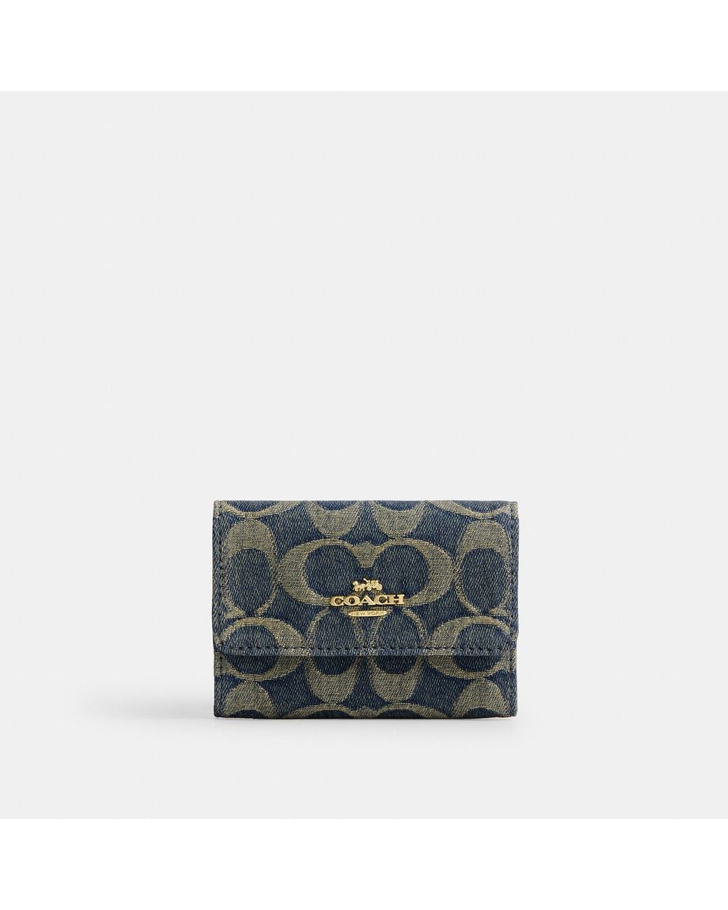 COACH Gray Flap Card Case