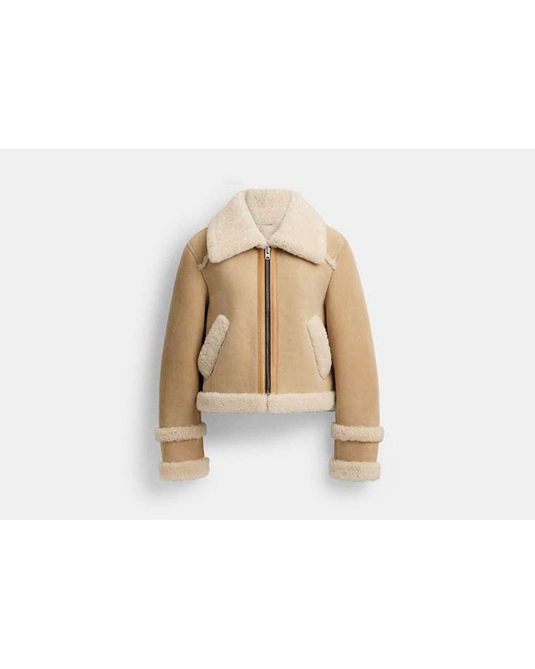 coach-Beige-Short-Shearling-