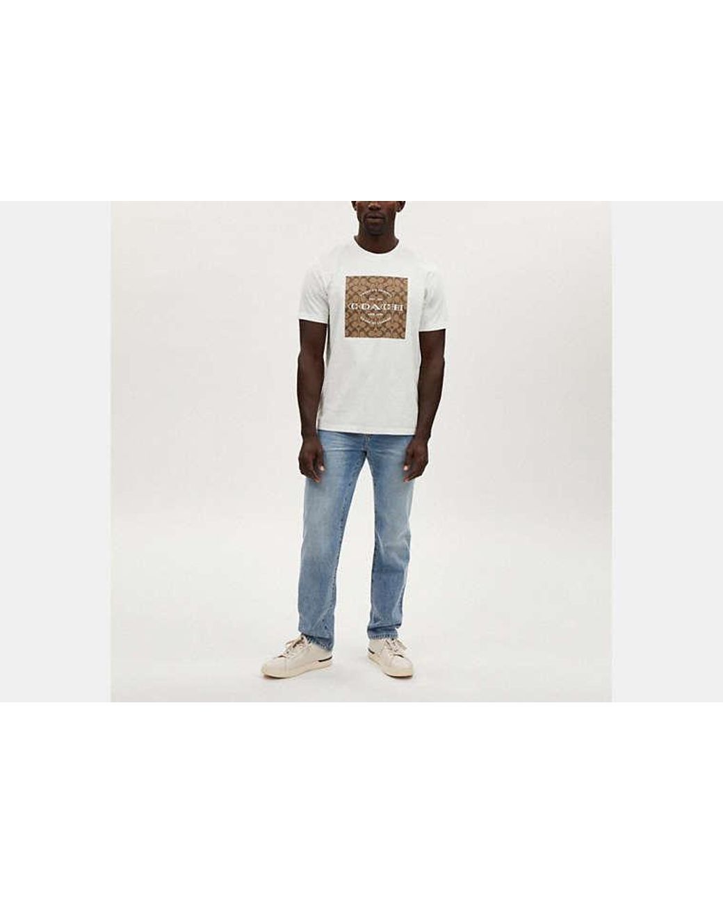 【COACH】Signature Square T Shirt★シグネチャー Ｔシャツ★ COACH® Outlet | Signature Square T Shirt In Organic Cotton
