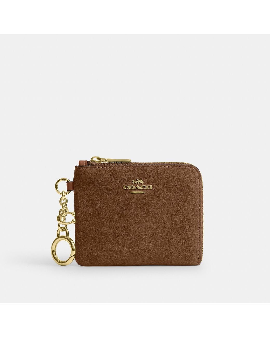 COACH Brown Small Corner Zip Wallet