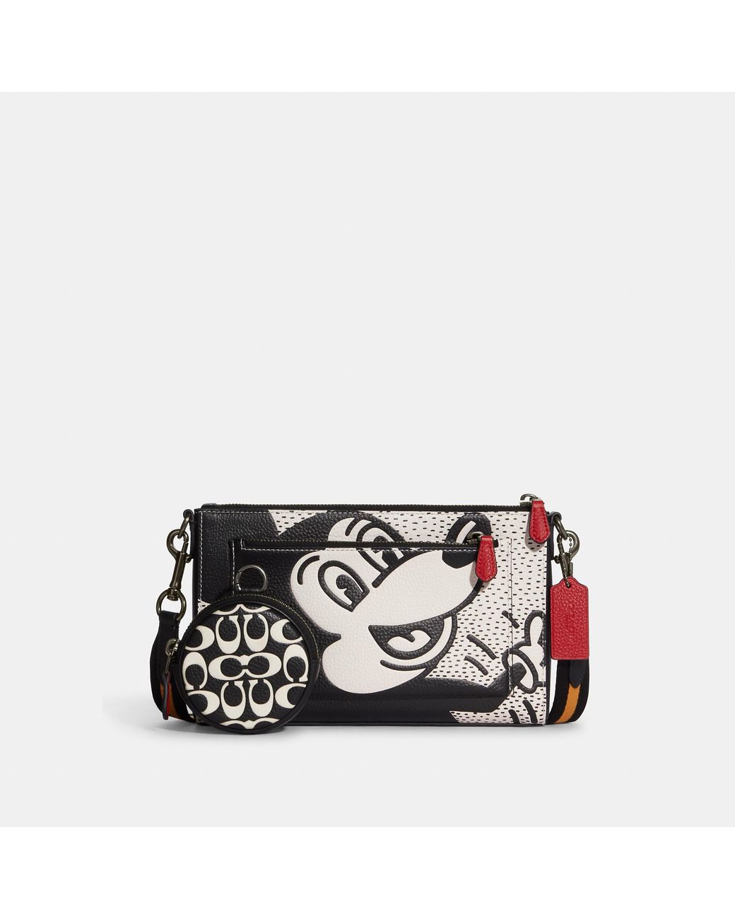 COACH Leather Disney Mickey Mouse X Keith Haring Holden Crossbody in ...