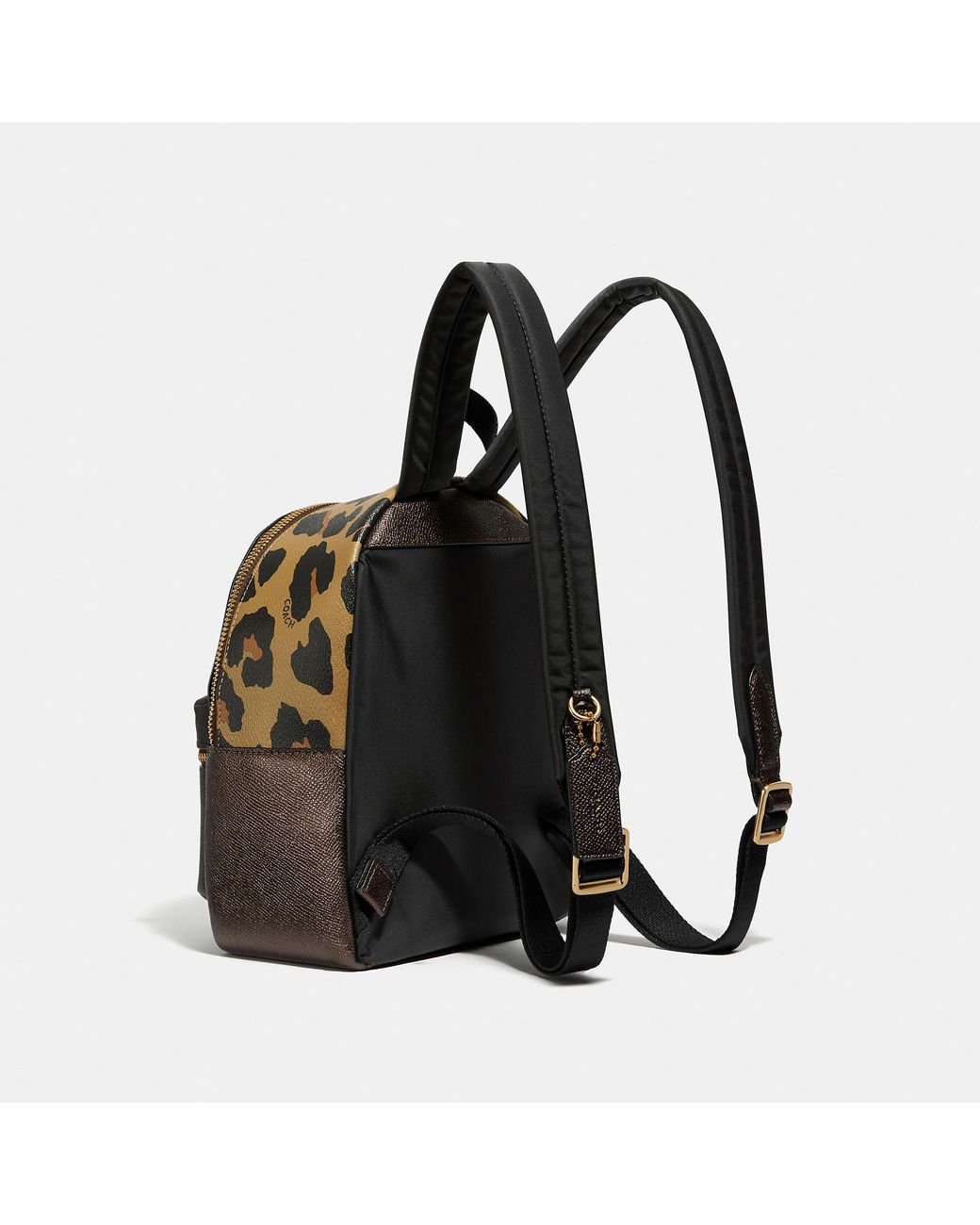 Coach leopard backpack hot sale