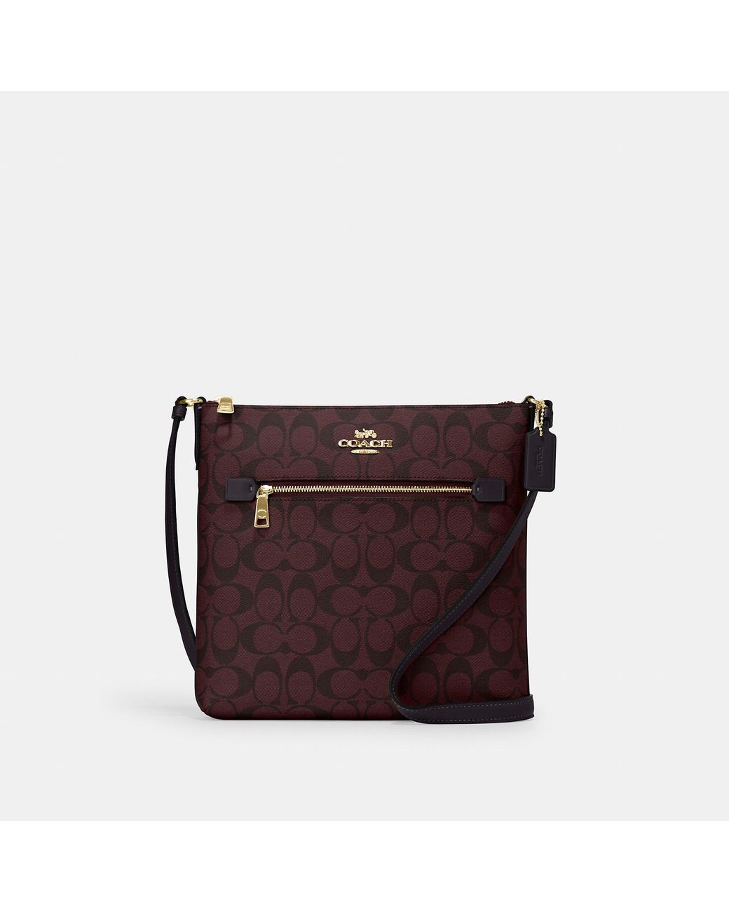 COACH Rowan File Bag In Signature Canvas in Purple Lyst