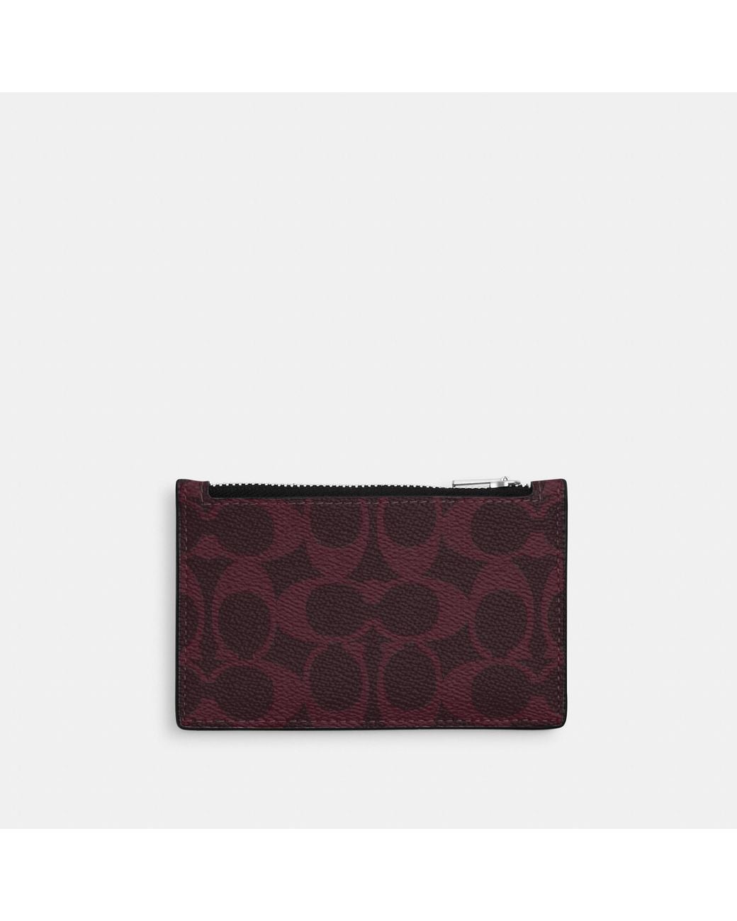 COACH Purple Zip Card Case for men