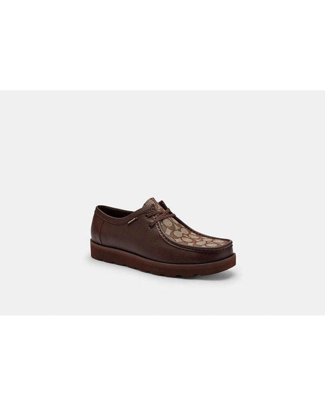 COACH Chukka Shoe With Signature Canvas in Brown for Men | Lyst