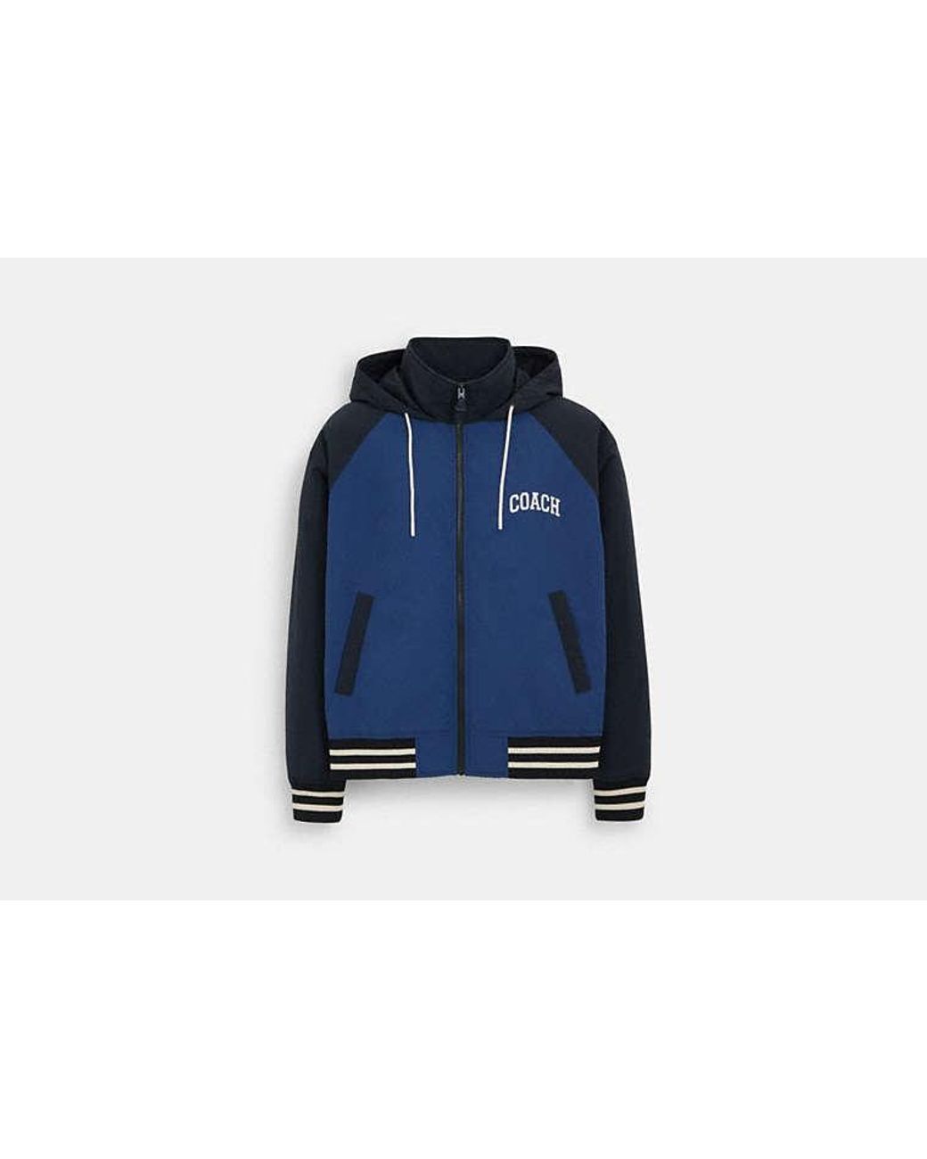 COACH Blue Stadium Jacket for men