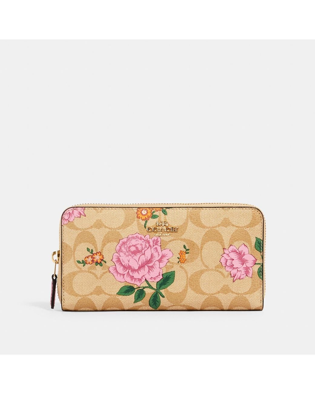 Gallery tote in signature canvas with shop prairie rose print