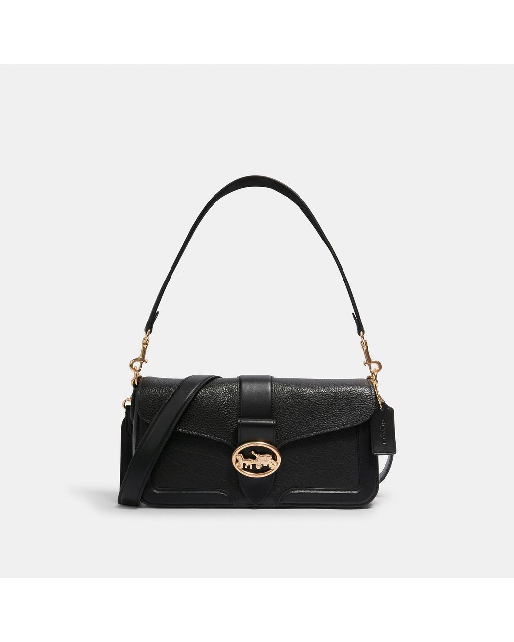 coach georgie saddle bag black