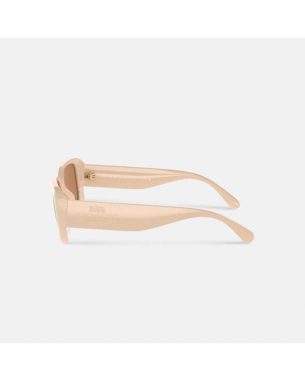 COACH Brown Narrow Rectangle Sunglasses