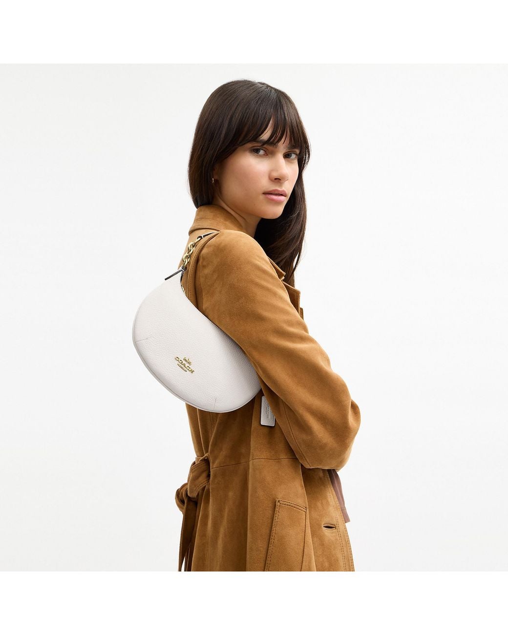 COACH White Mini Payton Bag