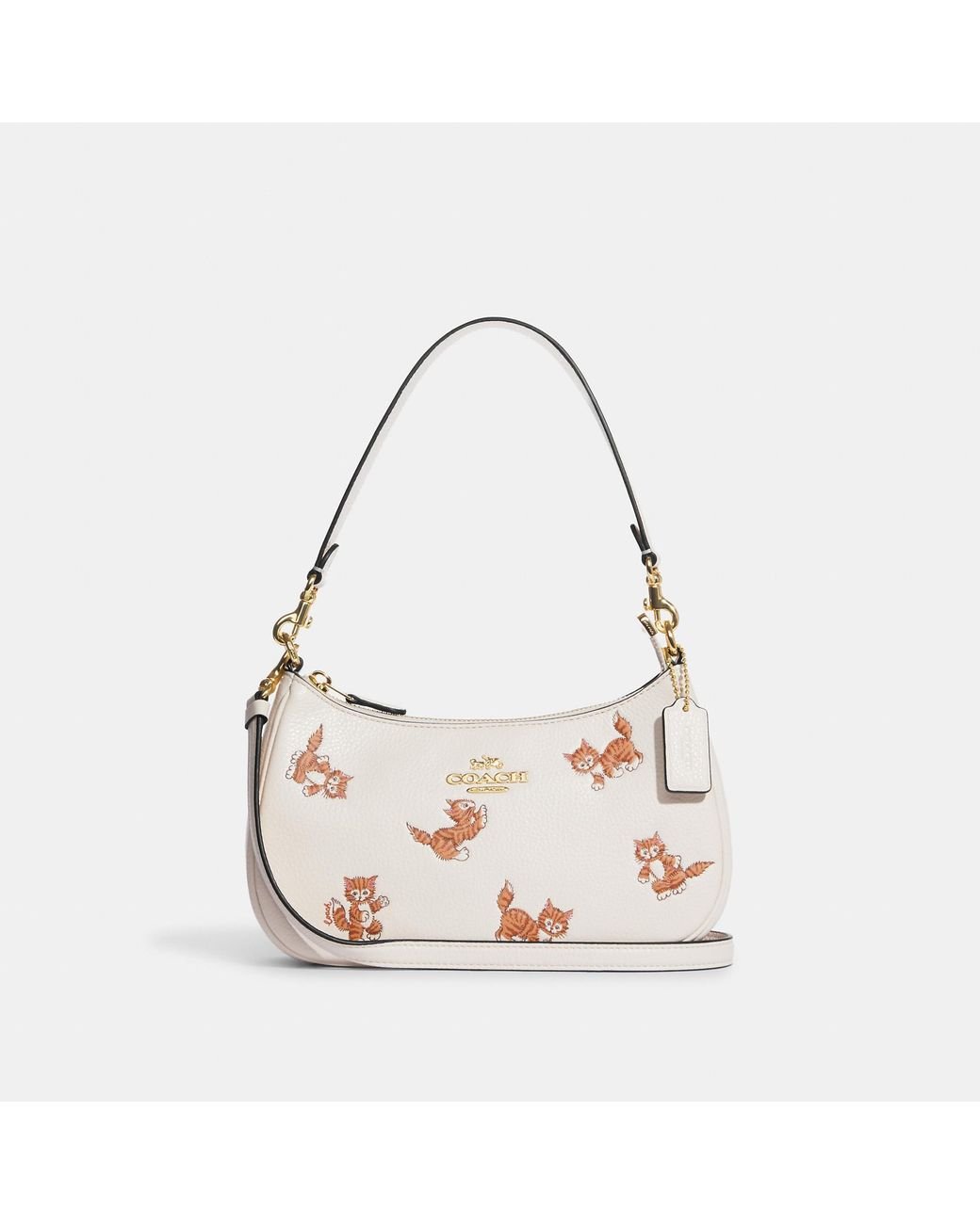 Coach Outlet Teri Shoulder Bag With Dancing Kitten Print in Pink Lyst