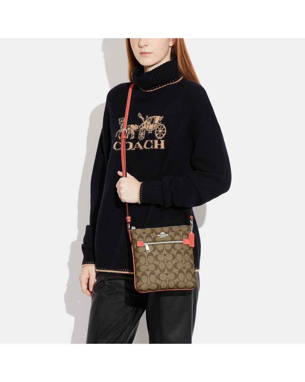Coach Outlet Mini Rowan File Bag In Signature Canvas Lyst