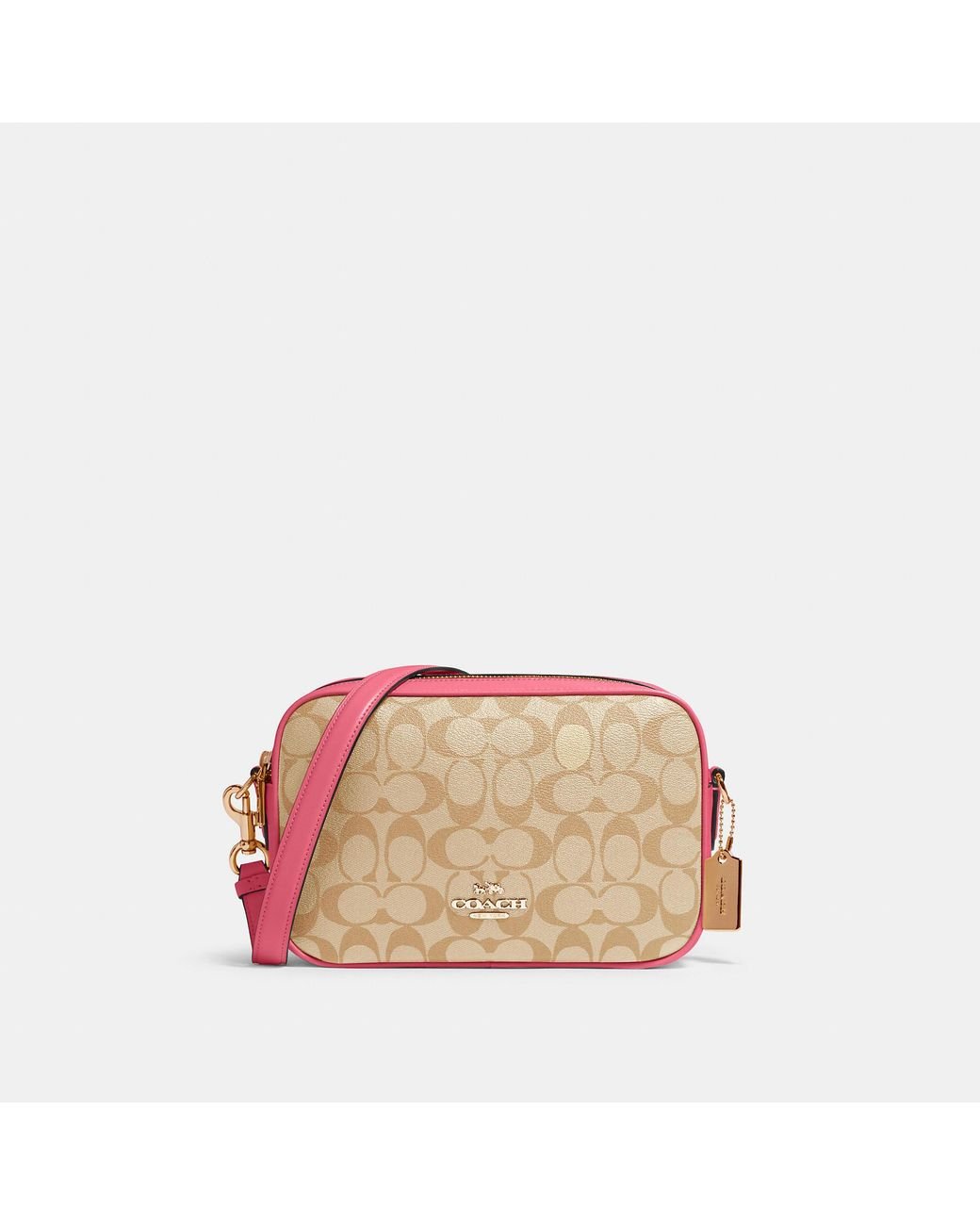 COACH Jes Crossbody Bag In Signature Canvas in Pink