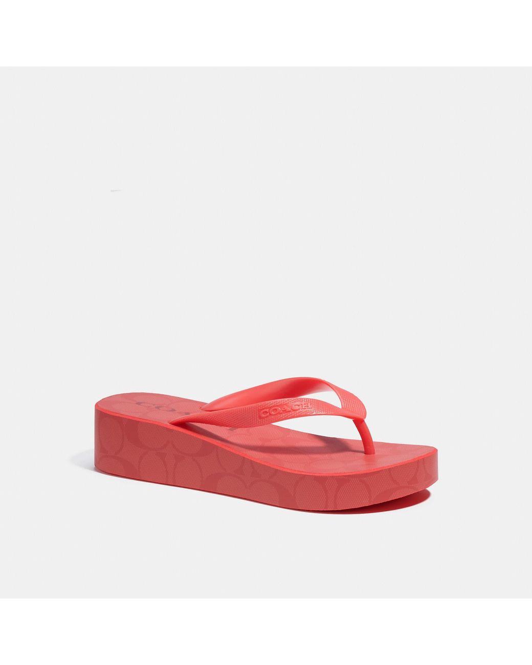 Coach Outlet Lynn Flip Flop in Red Lyst
