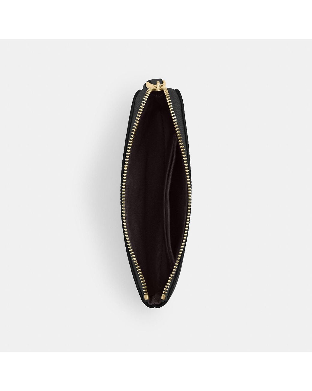 COACH Black Corner Zip Wristlet