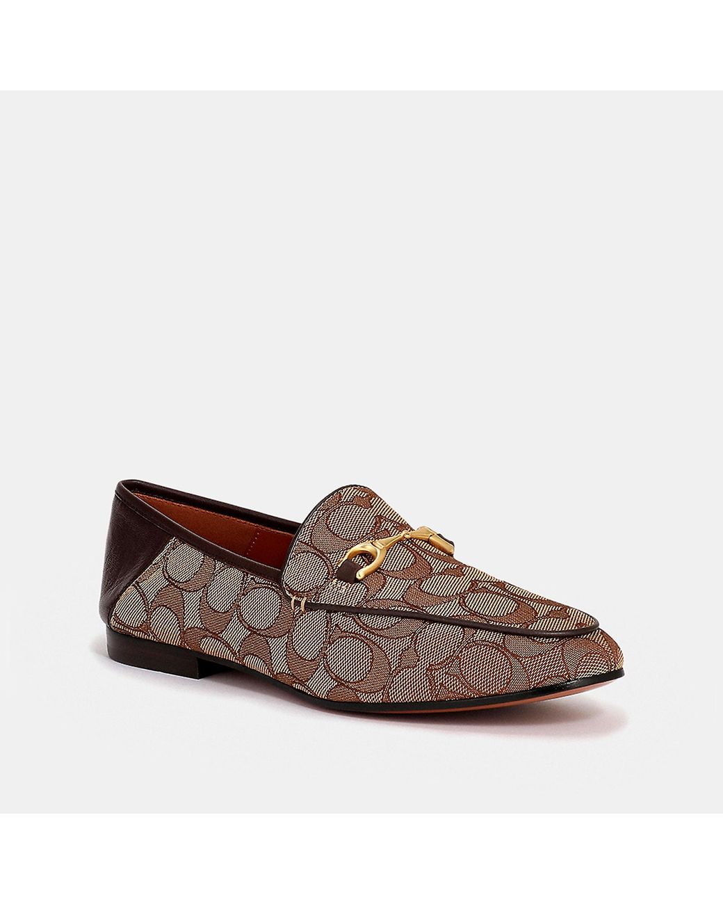 COACH Leather Haley Loafer in Khaki/Mahogany (Brown) - Lyst