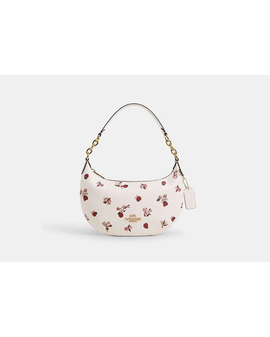 COACH Payton Hobo Bag With Ladybug Floral Print in Black Lyst