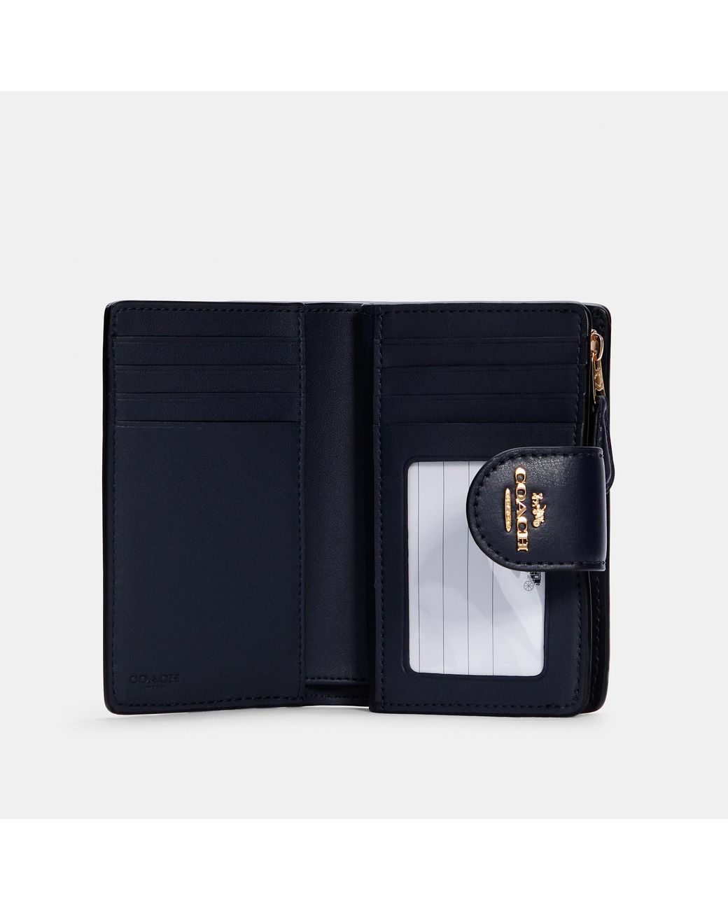COACH Medium Corner Zip Wallet In Signature Leather in Blue | Lyst