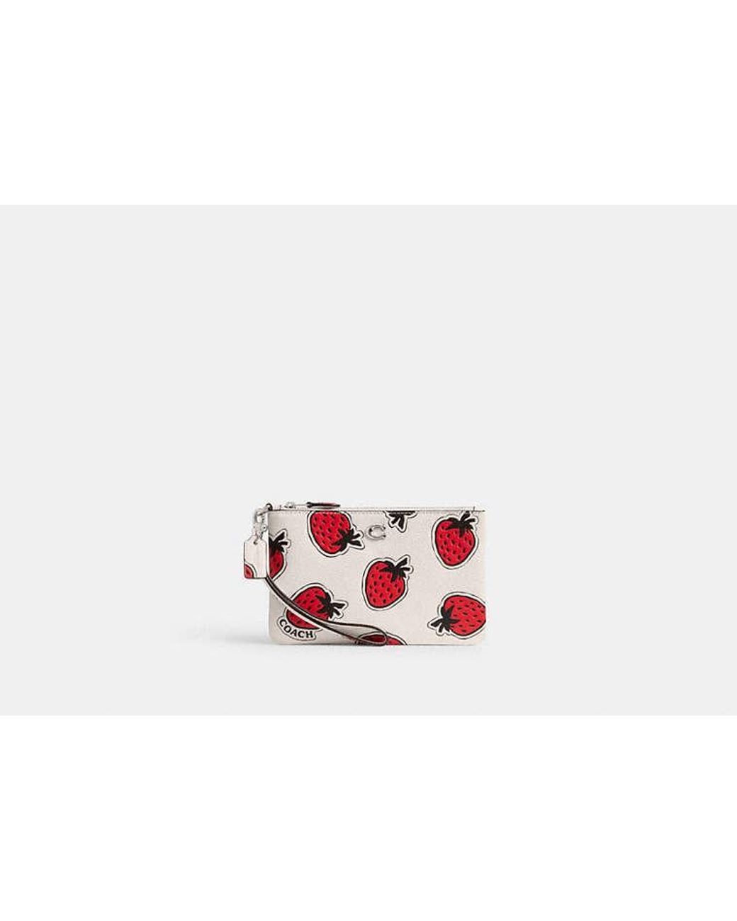 Small Wristlet downwards With Strawberry Print