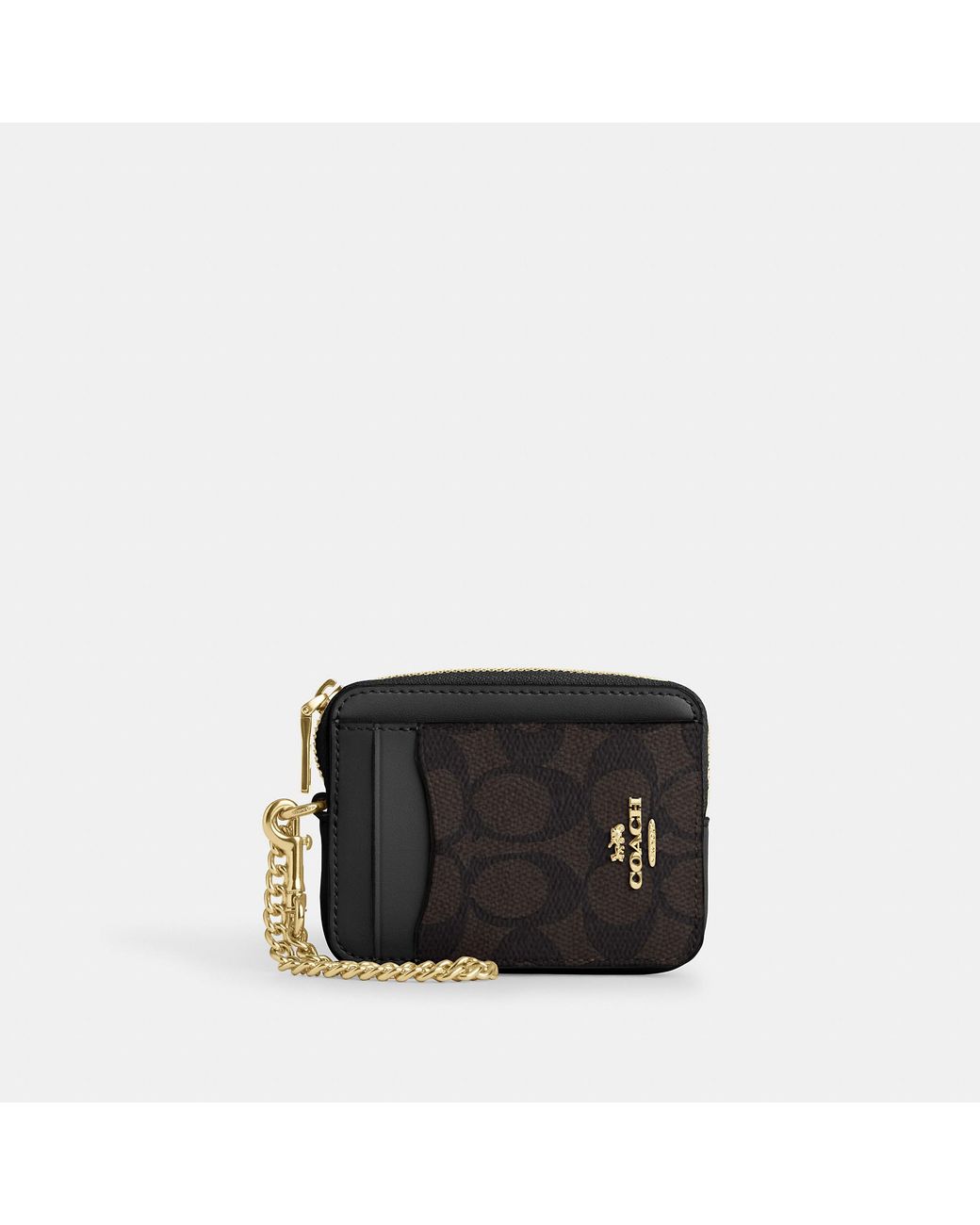 COACH Black Zip Card Case