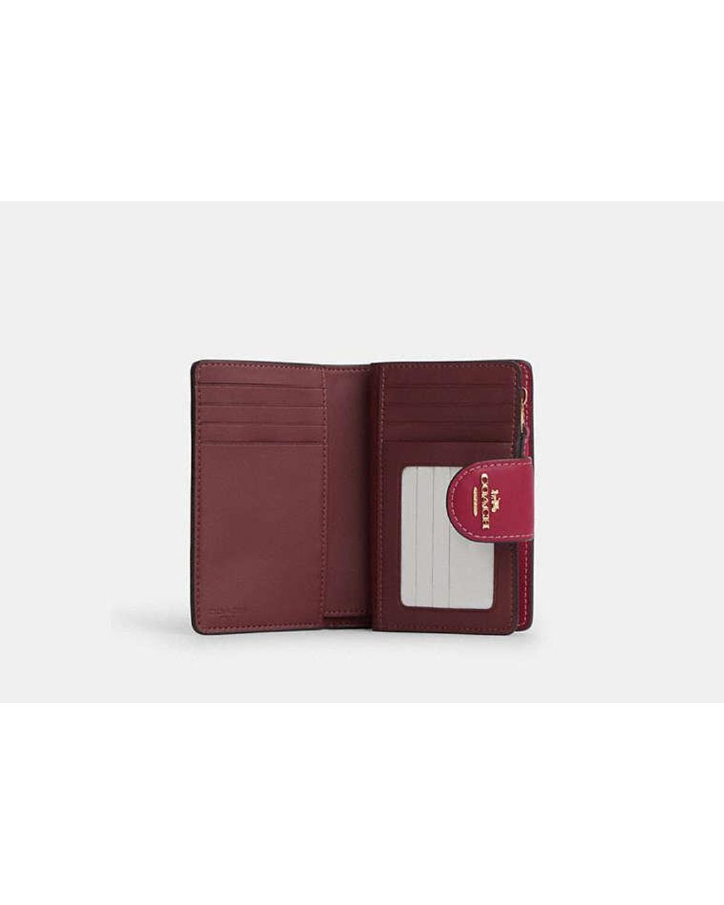 折りたたみ財布 COACH Medium Corner Zip Wallet With Cherry Print CZ762 COACH CZ762 Women's Medium Corner Zip Wallet With Cherry